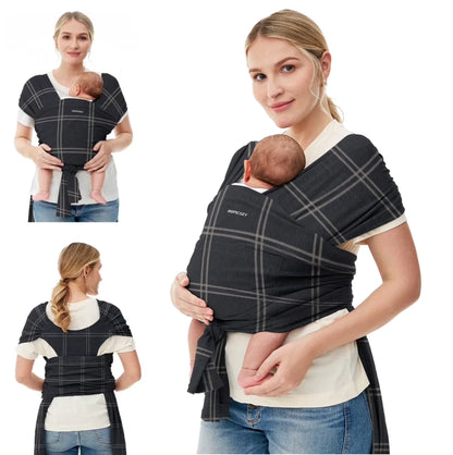 Baby Wrap, Baby Carrier, Easy to Wear, Hands-Free, Adjustable for Newborn to Toddler, 8-35 Lbs