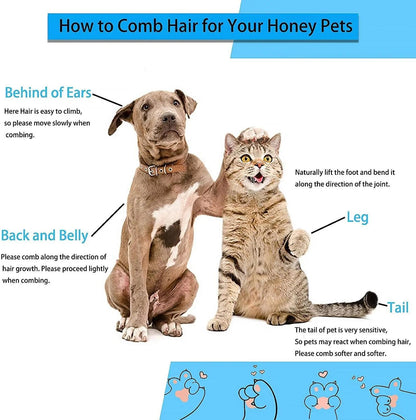 Dog Hair Remover Brush Cat Dog Hair Grooming and Care Comb for Long Hair Dog Pet