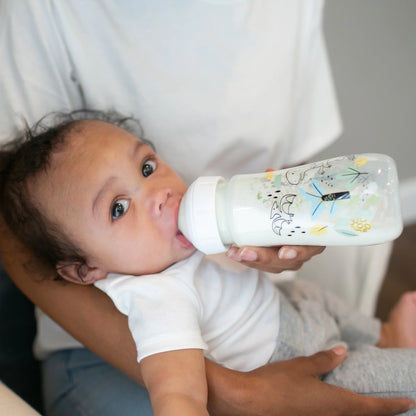 Natural Flow Anti-Colic Options+ Wide-Neck Baby Bottle, Dino Decos, 9Oz/270Ml, Level 1 Slow Flow, 0M+, 2 Pack
