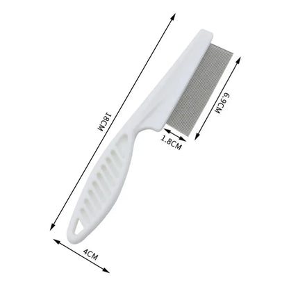 Flea Comb Dog Cat Hair Removal Brush Stainless Steel Dense Teeth Inline Comb Portable Pet Universal Grooming Cleaning Supplies