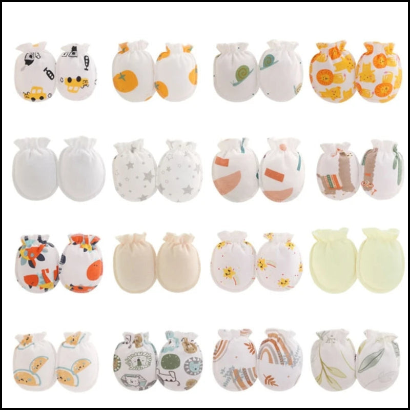 5Pairs 0-3Month Newborn Baby Anti-Scratch Gloves Infant Boy Girl Unisex Mittens Baby Accessories