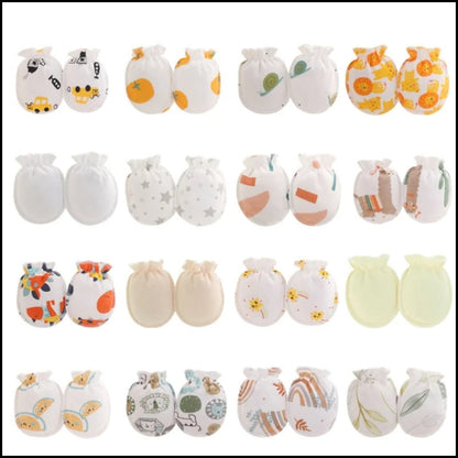 5Pairs 0-3Month Newborn Baby Anti-Scratch Gloves Infant Boy Girl Unisex Mittens Baby Accessories
