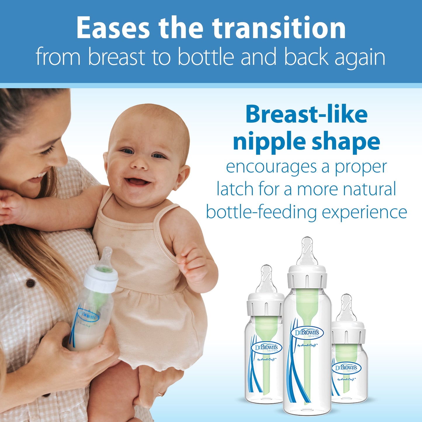 Natural Flow Level 2 Narrow Baby Bottle Silicone Nipple, Medium Flow, 3M+, 100% Silicone Bottle Nipple, 2 Pack